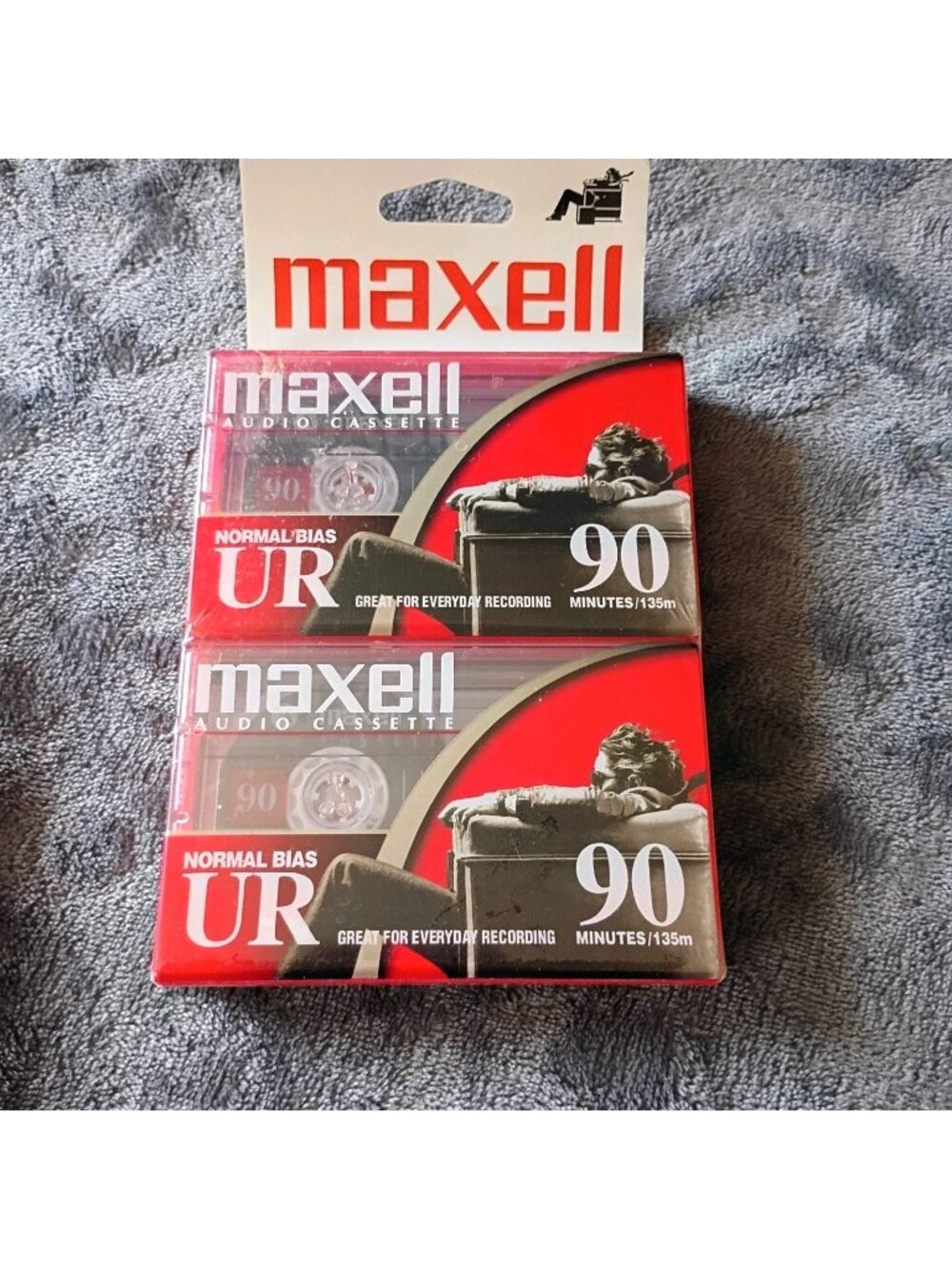 Maxwell Audio Cassettes Normal Bias UR 90 Minutes Set of 2 New Factory Sealed